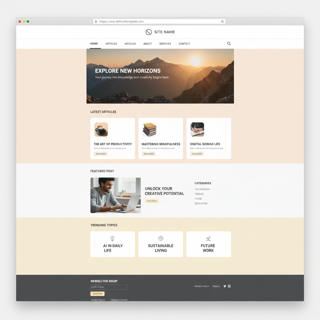 Visually Inspiring Blog Pro – cms Template | Template Sun